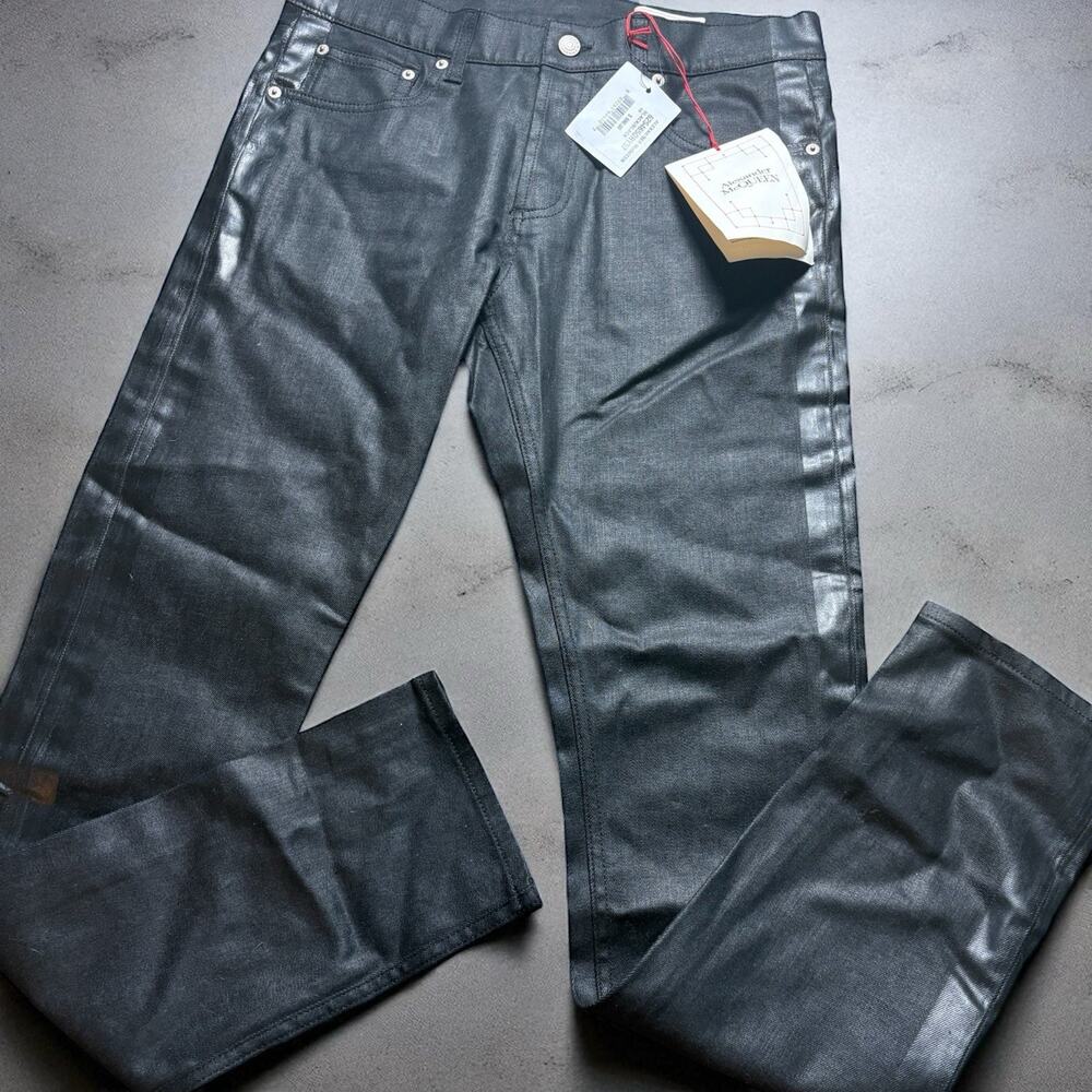 Alexander McQueen Black Men’s Jeans With Satin Side Stripe Size 48 NWT $690